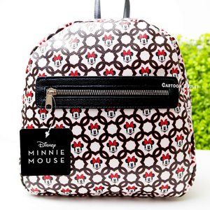 Minnie Mouse Backpack Purse 10" Faux Leather Disney Lady Carry All Travel Bag